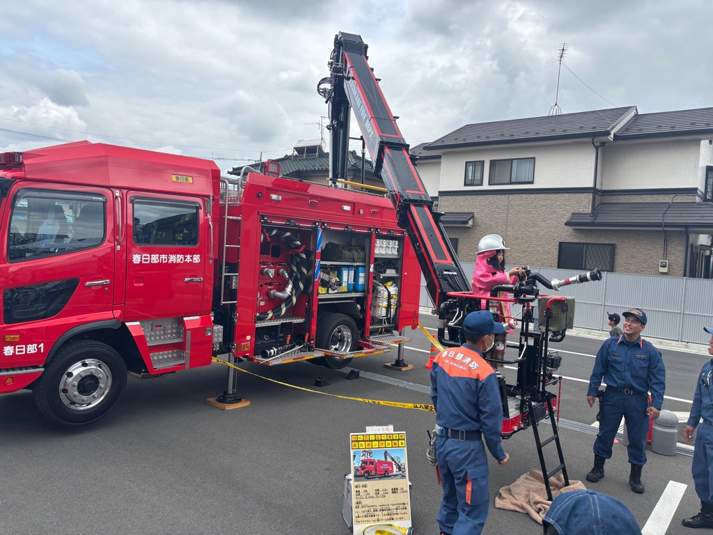 消防車の乗車体験