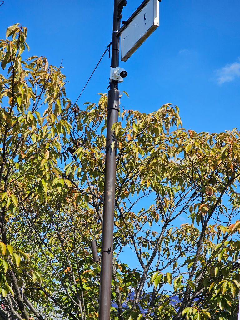 豊野地区独自に設置した街頭防犯カメラ