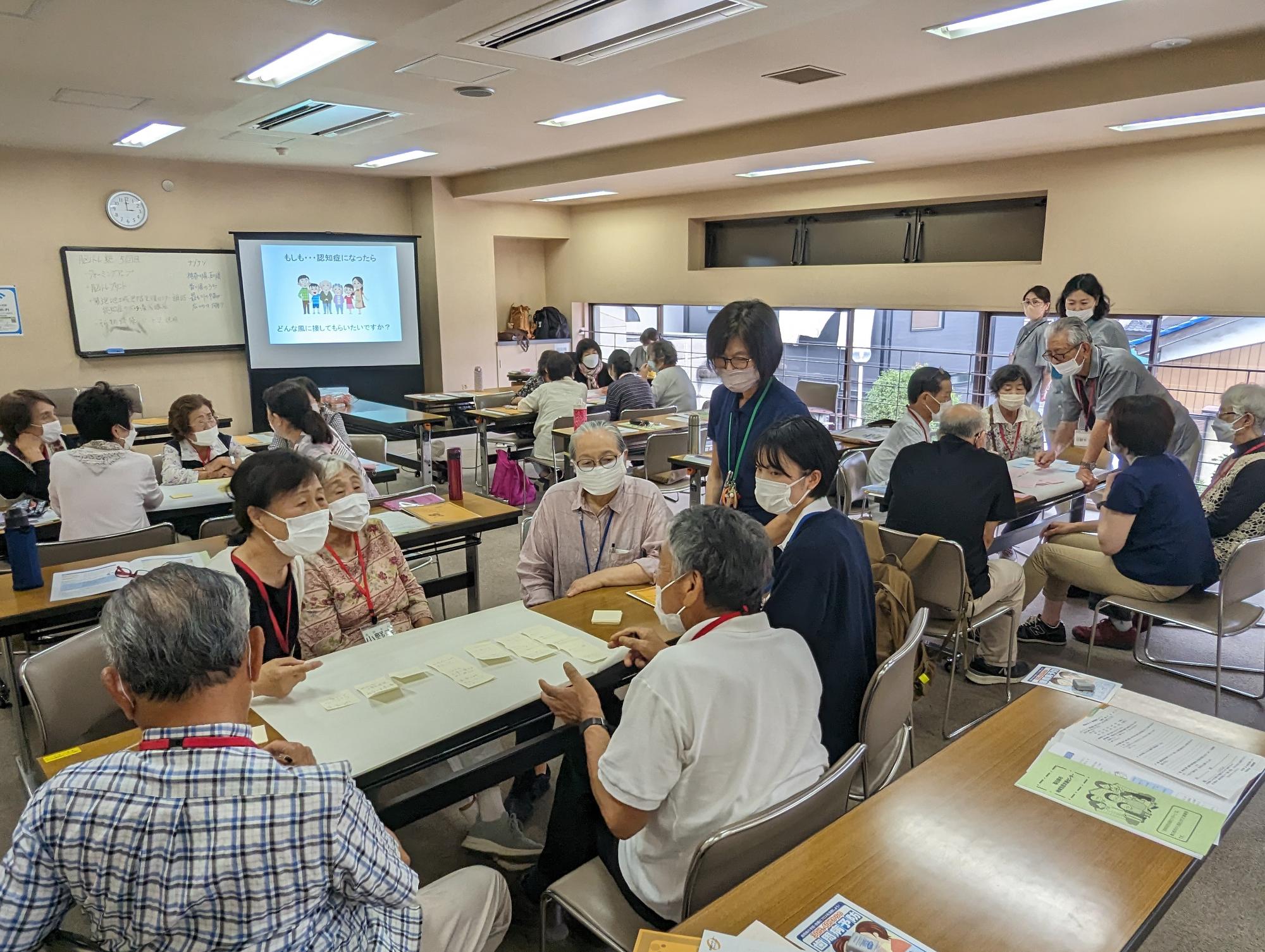 豊春地区公民館での脳トレ塾の様子