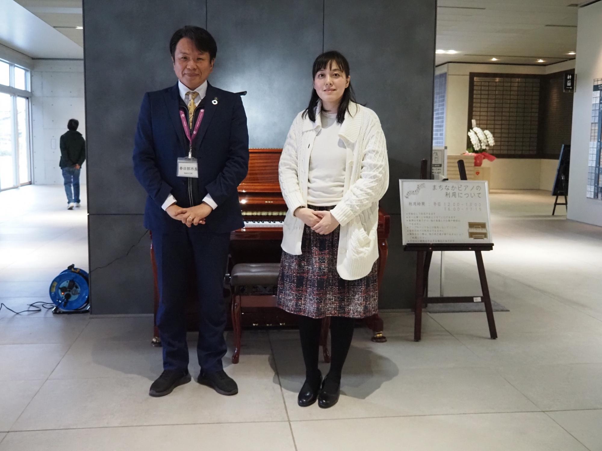 市長と記念撮影