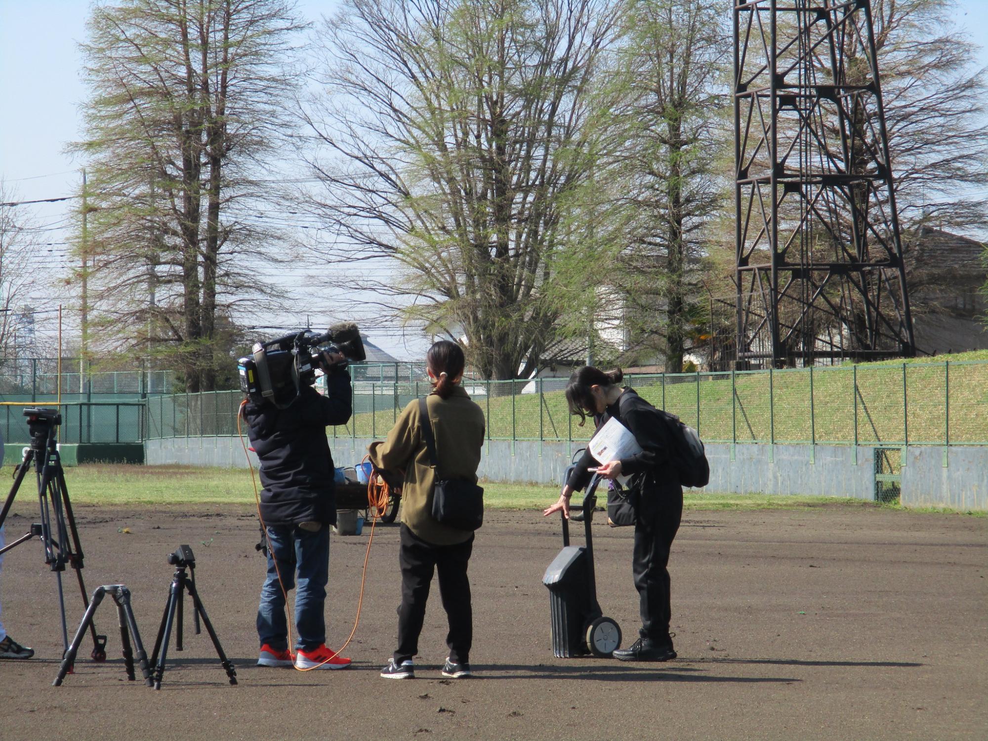 撮影構図を検討しているところ