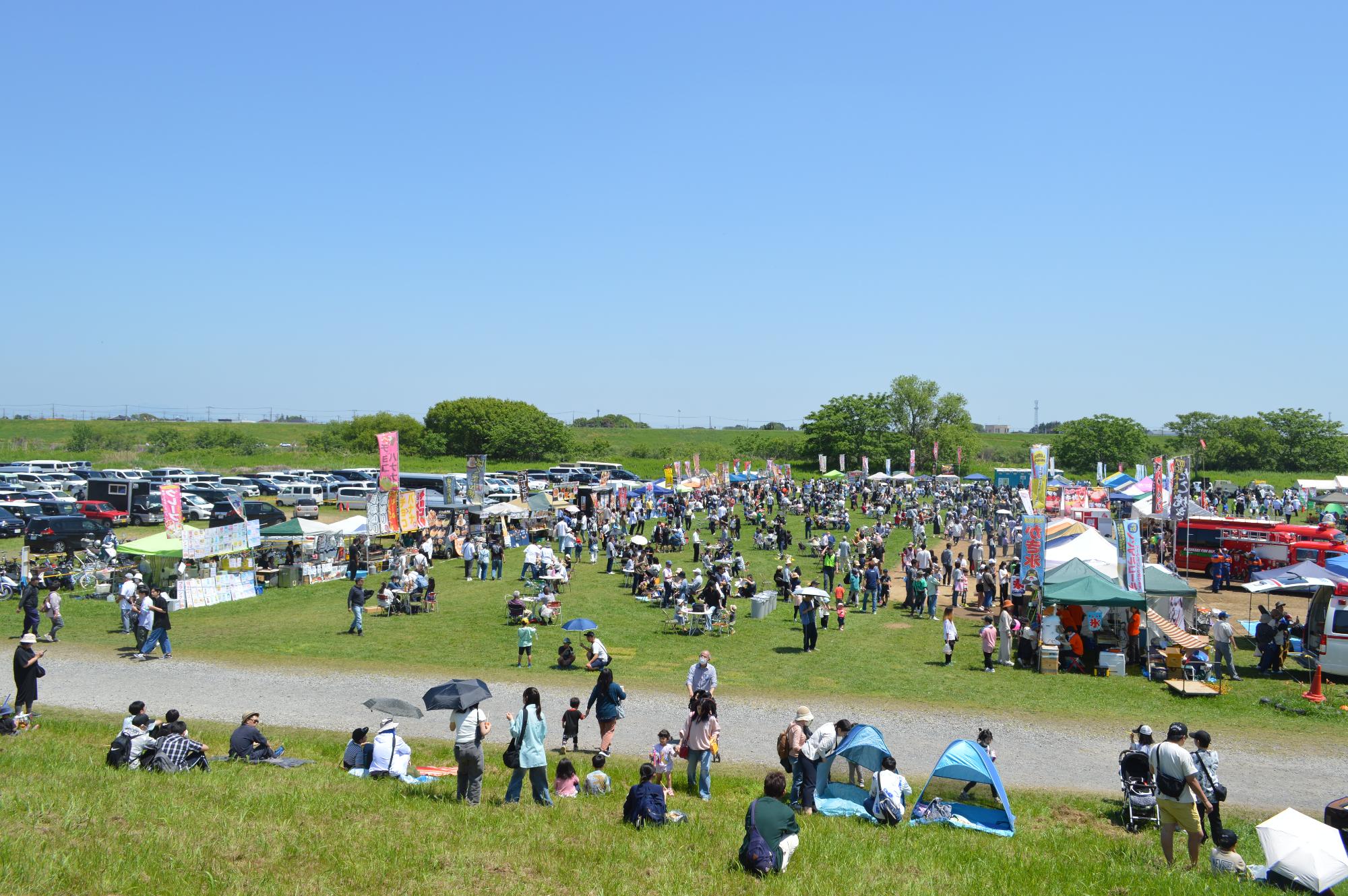 大凧あげ祭り会場の様子