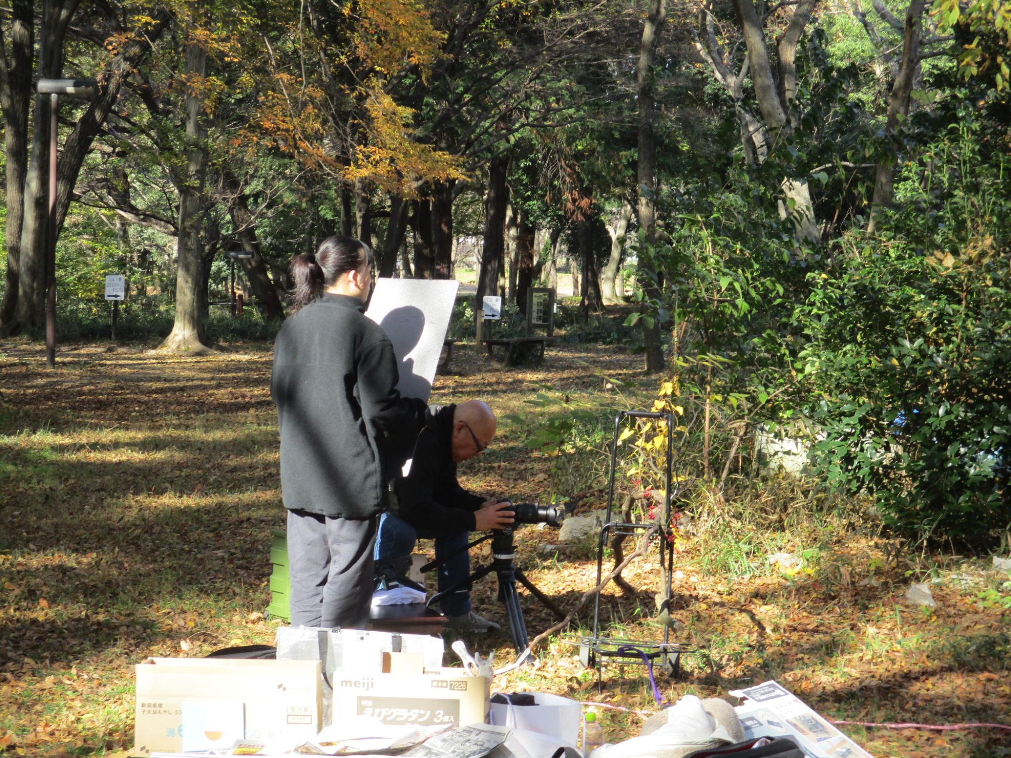 カメラの画角を調整しているところ