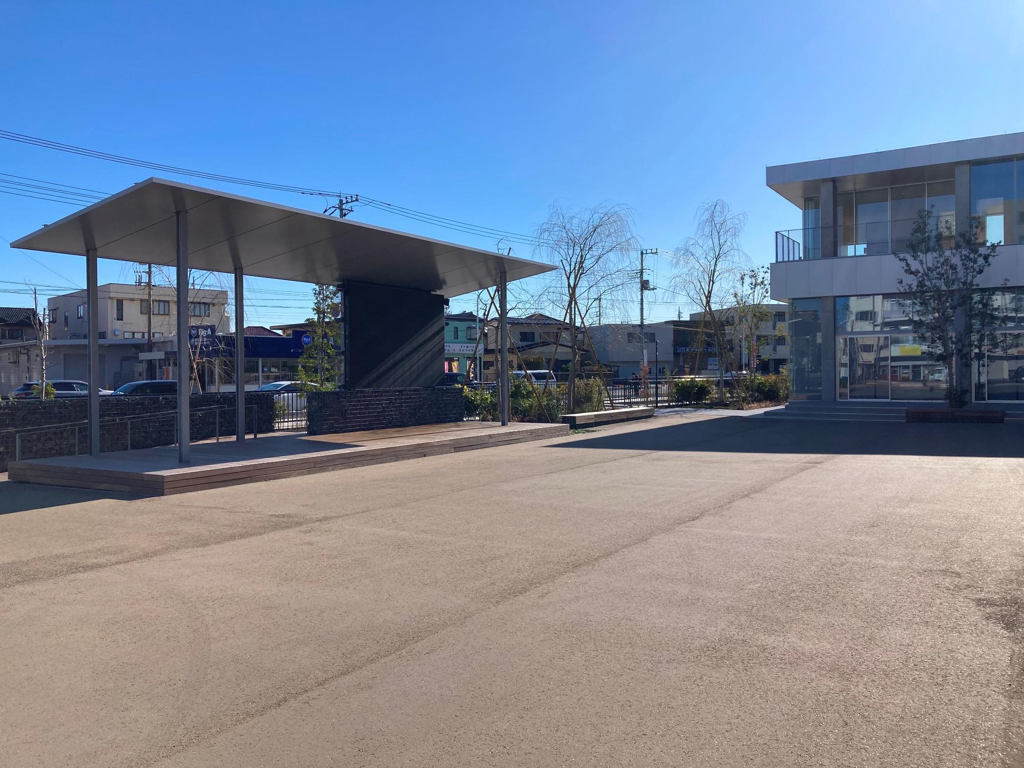 レストラン棟前にあるまちなかひろば