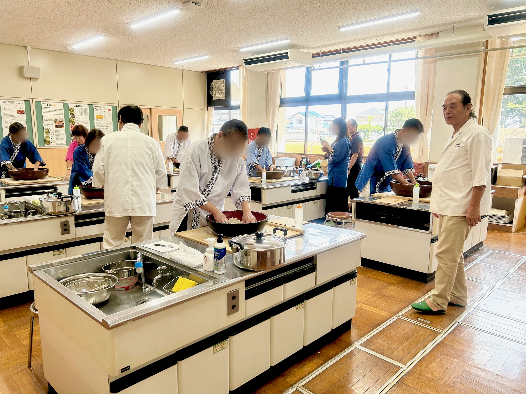 そば打ち体験の様子1