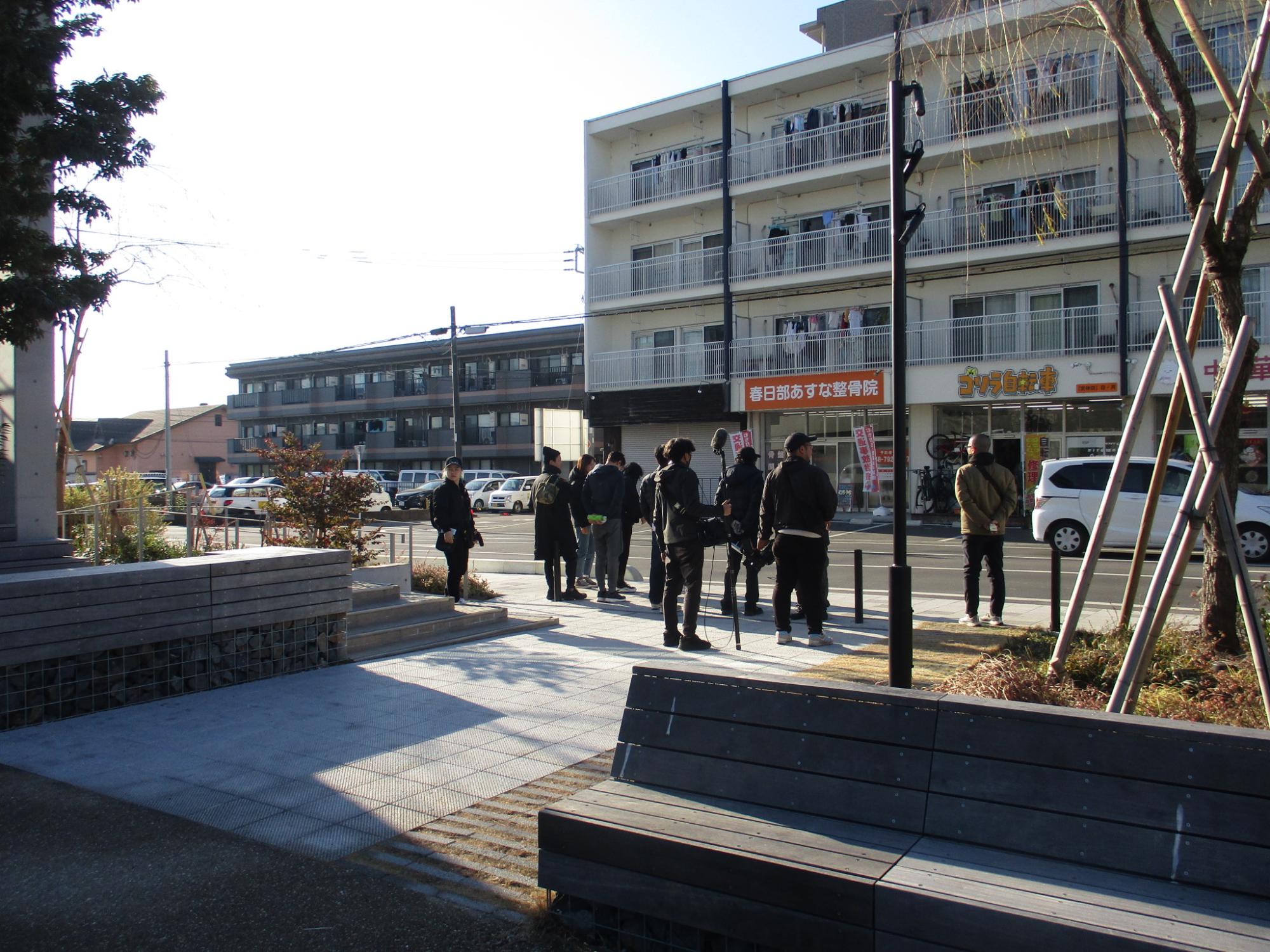 春日部市役所から移動しているところ