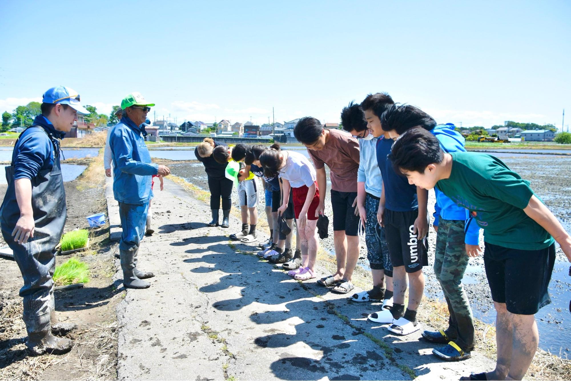 生徒たちからお礼のあいさつ