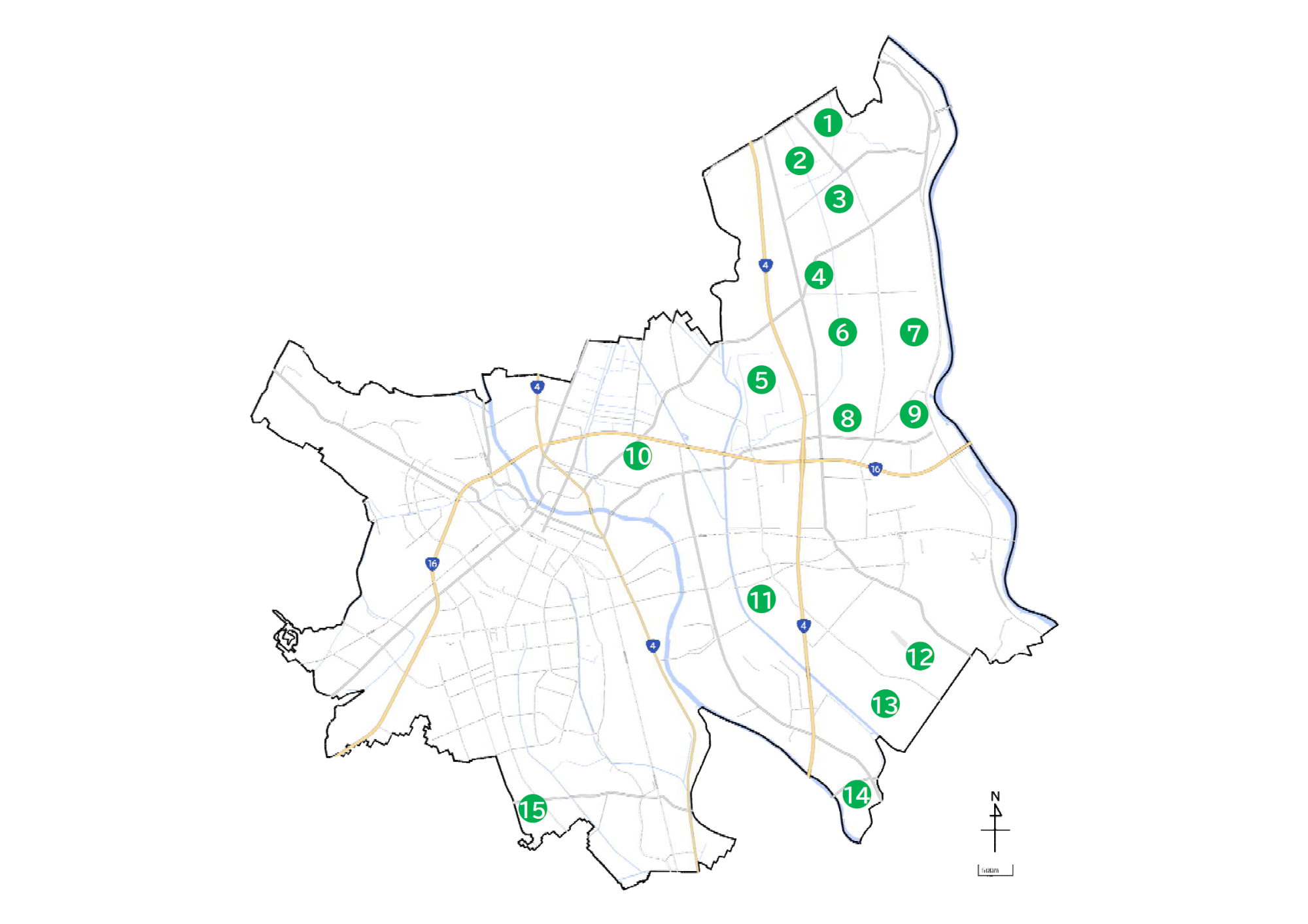 活動組織のエリア図