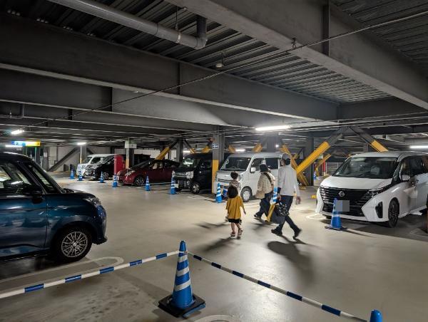 車中泊訓練駐車場の様子