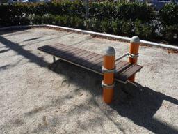 大沼第3公園敷地内に設置された、腹筋ベンチの写真