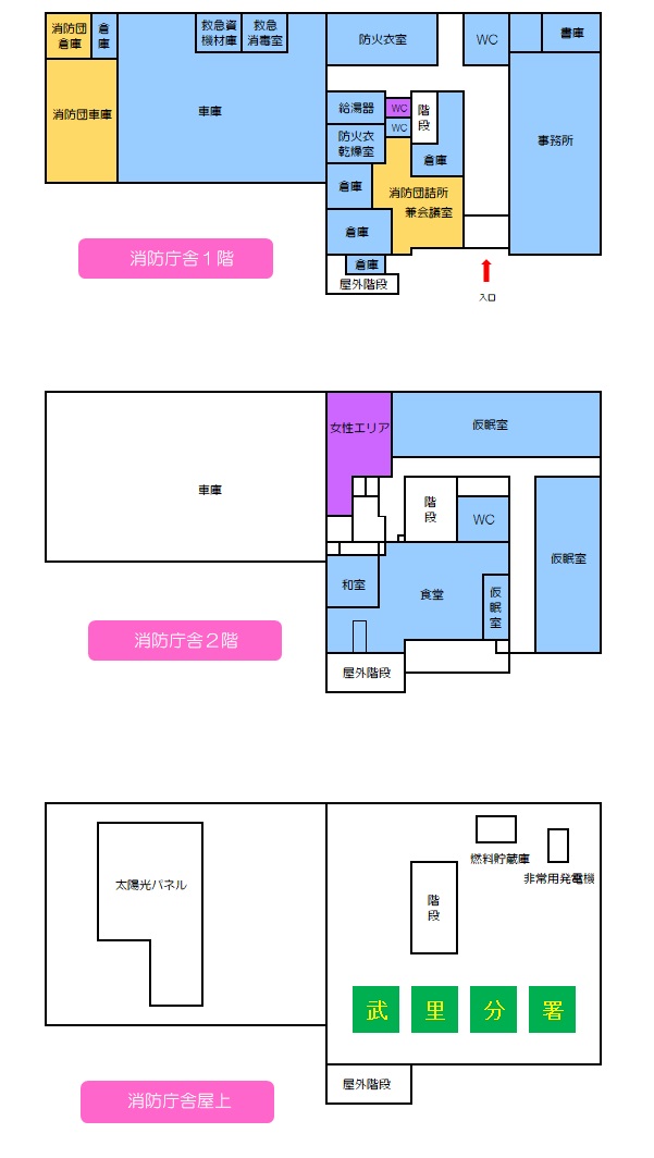 武里分署のフロアマップ