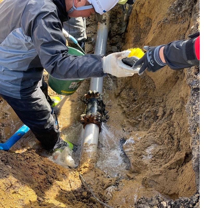 水道管継手部の漏水状況