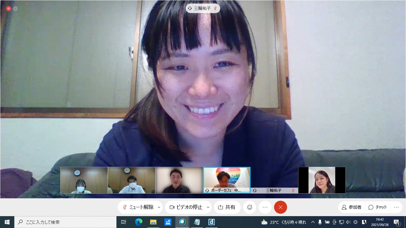 画像:セミナー中の様子（三輪さんが話す様子）