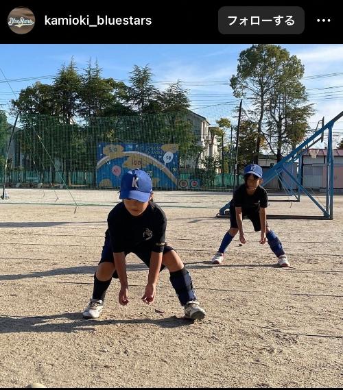 野球練習の写真