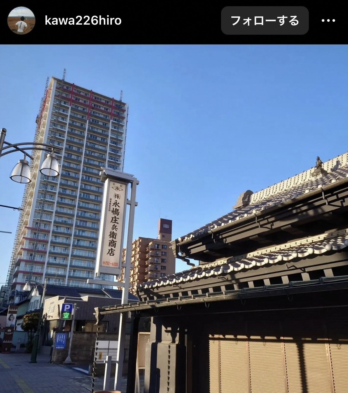 画像:インスタグラムで投稿された写真（春日部駅東口付近）