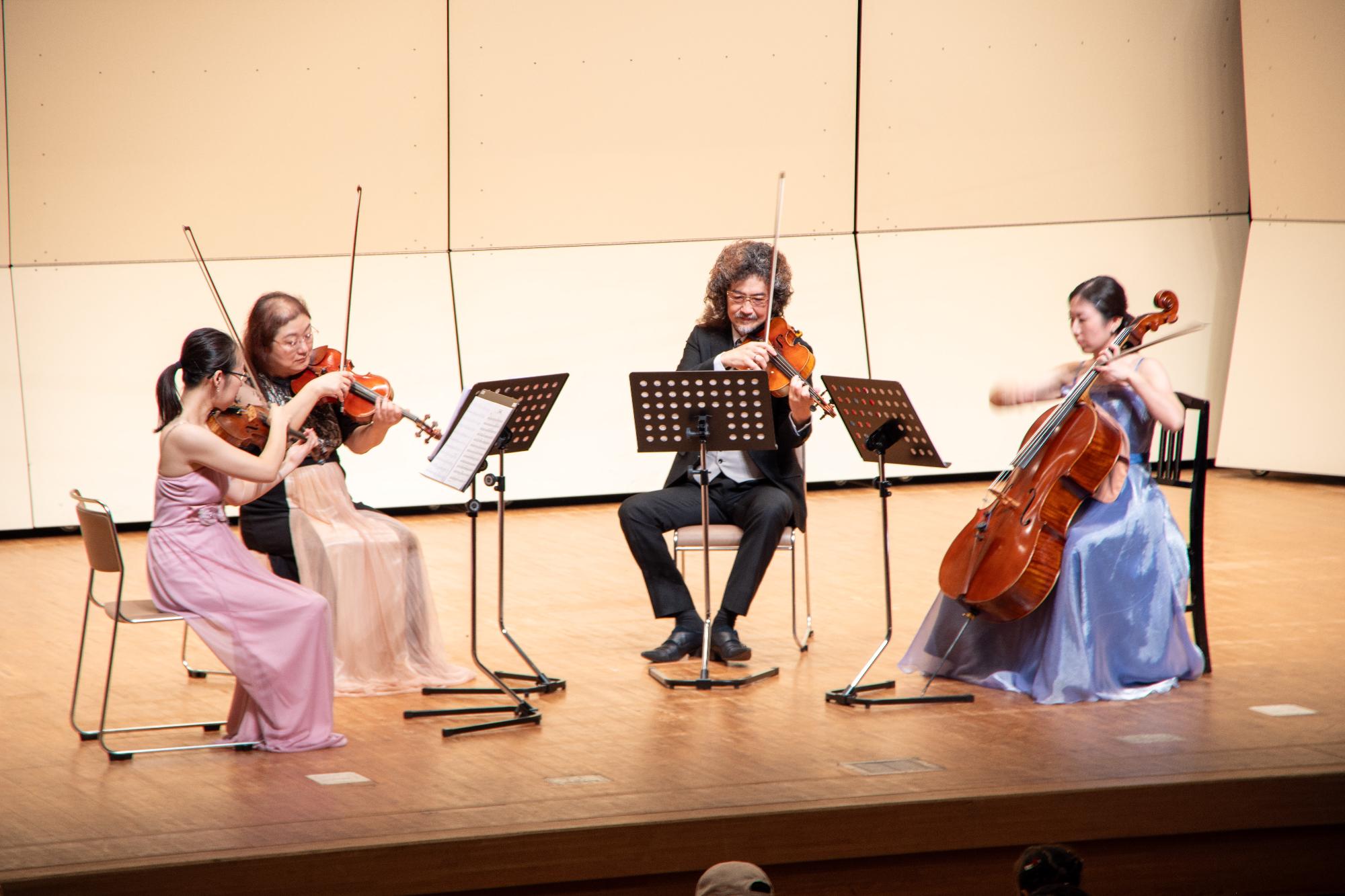 弦楽四重奏の様子（0歳からのコンサート）