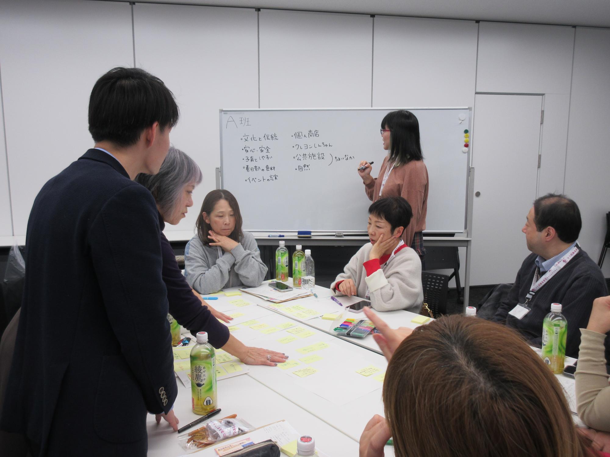 グループワークに取り組むA班