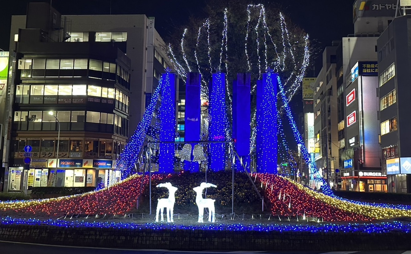 春日部駅西口のイルミネーション