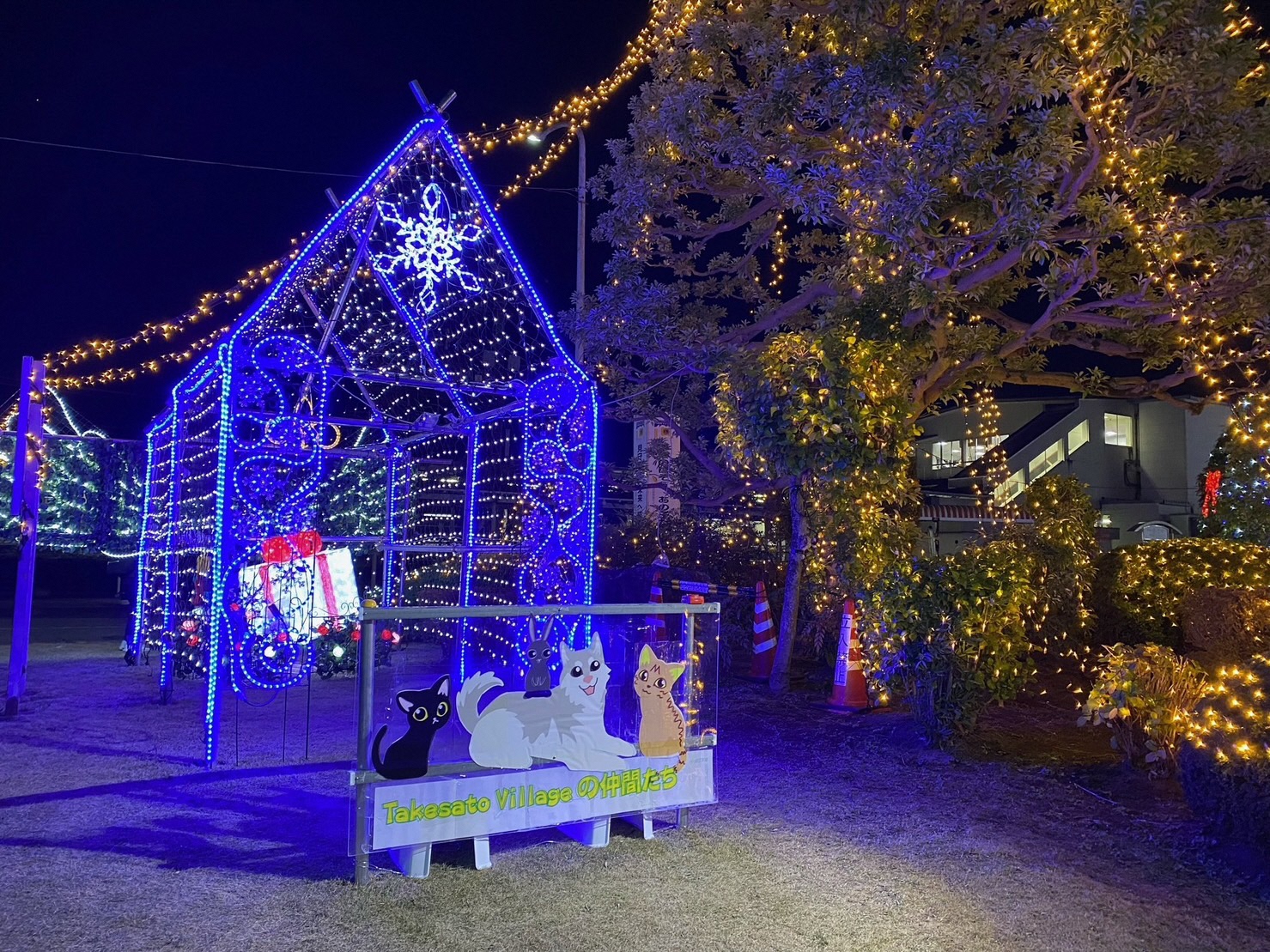 武里駅前のイルミネーション