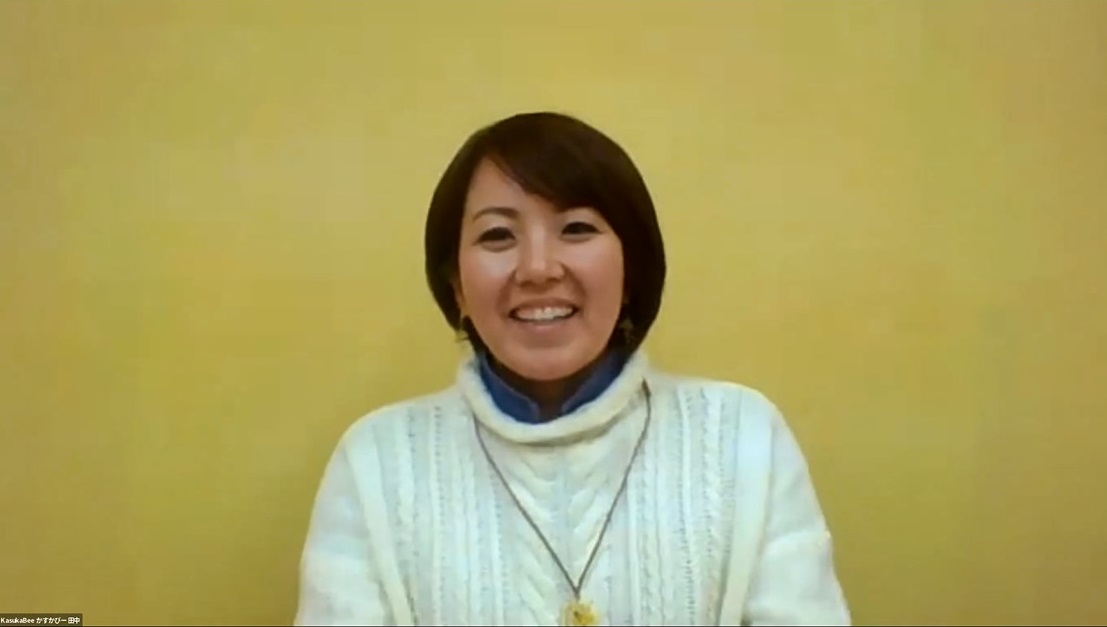 画像:セミナー中の様子（田中さんが話す様子）