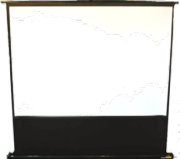 黒地に白いスクリーンを広げた状態の写真