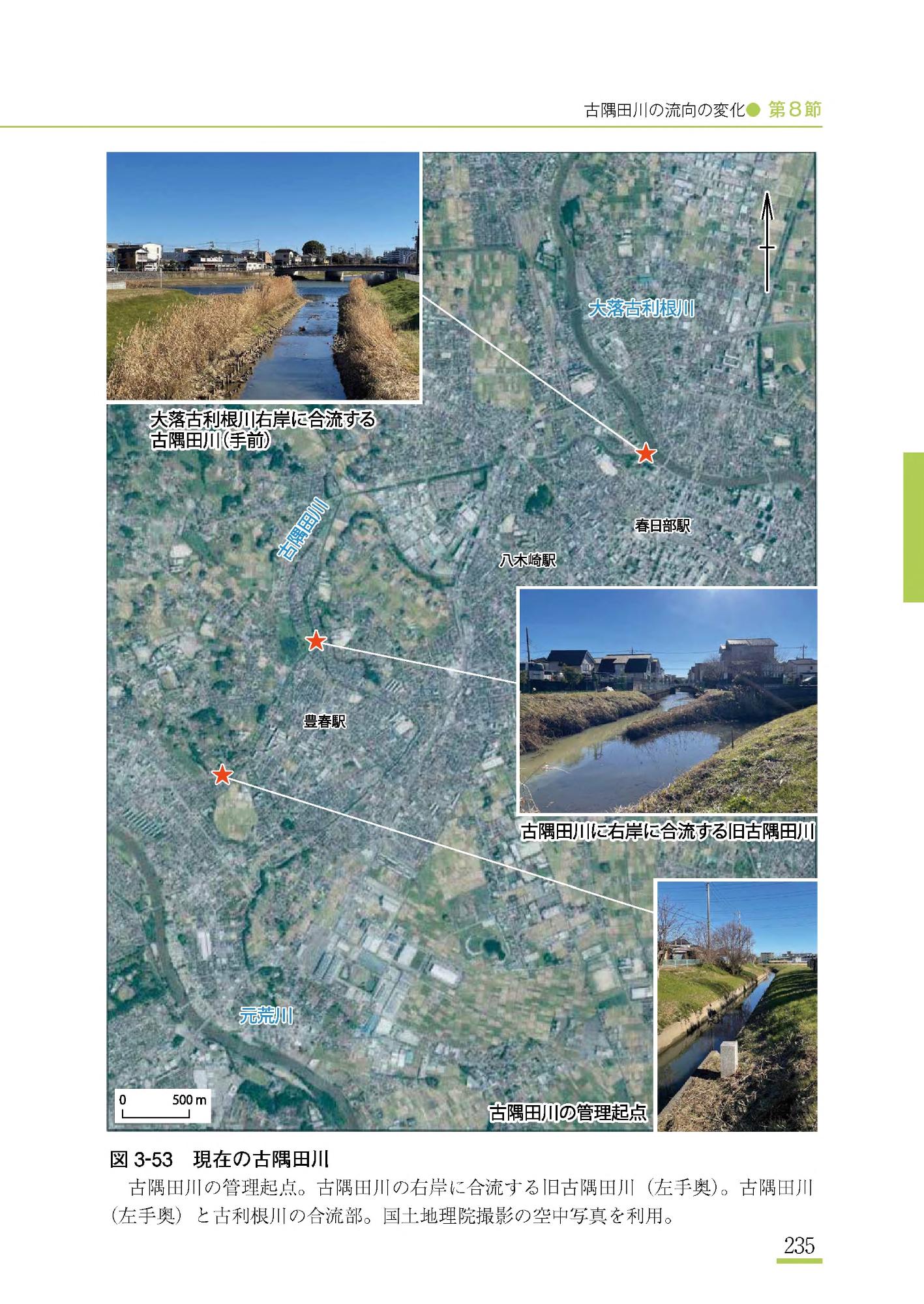 第3章第8節古隅田川の流向の変化図3-53現在の古隅田川