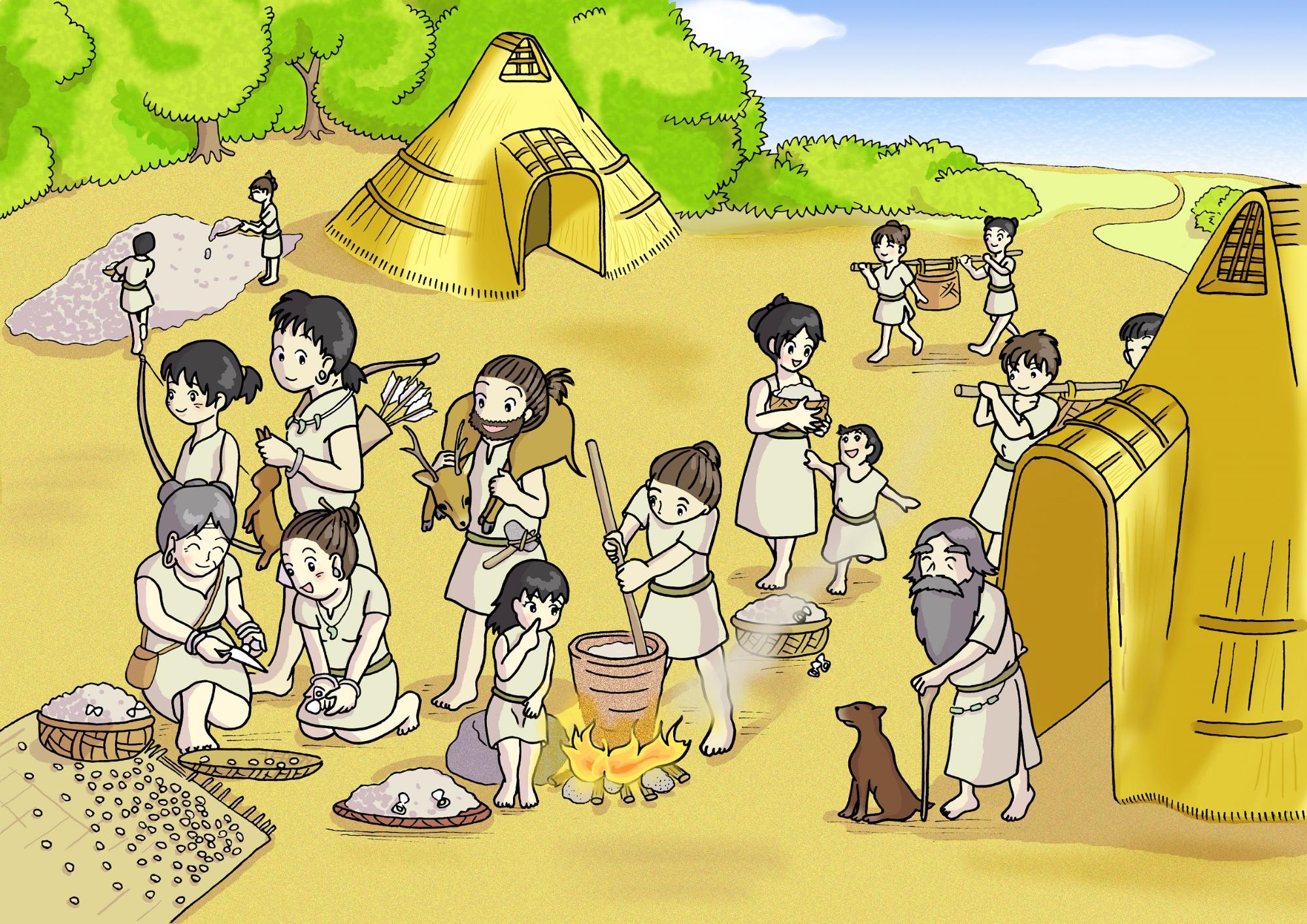 神明貝塚の集落の様子