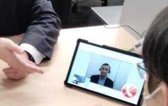 ビデオ通話による通訳イメージ