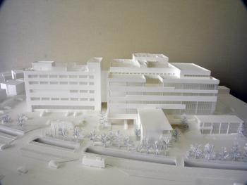 市役所の模型（北側）