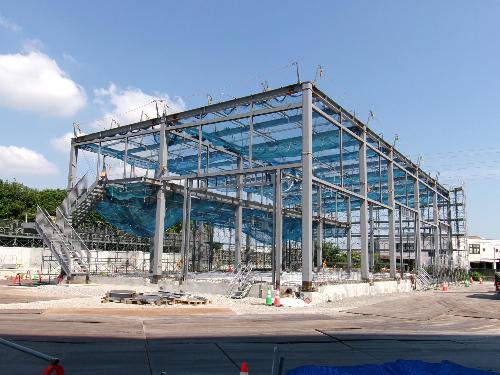 屋内ストックヤード上棟