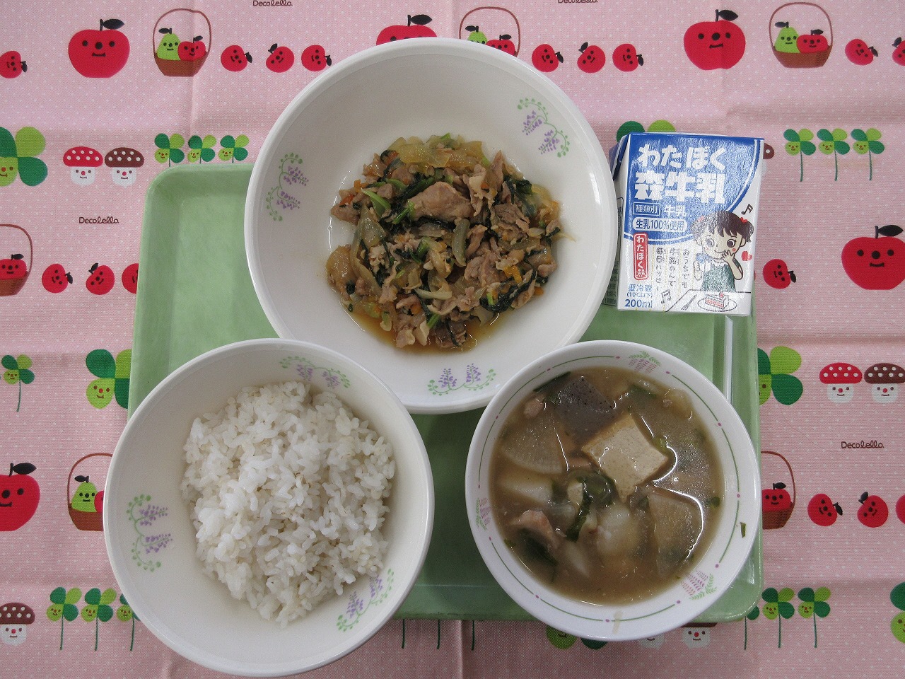 大根を使った給食